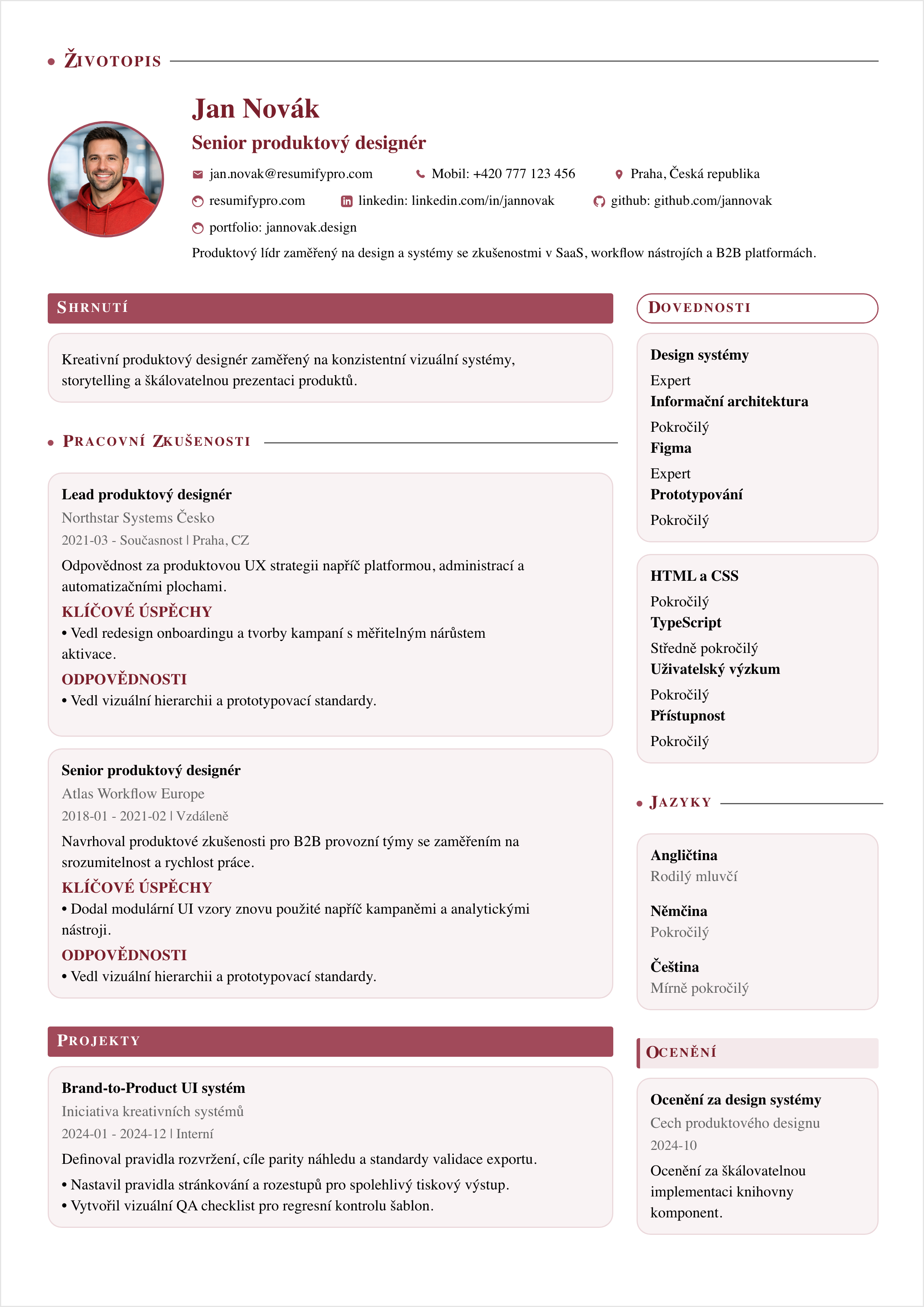 Kreativní Dvousloupcový - Náhled