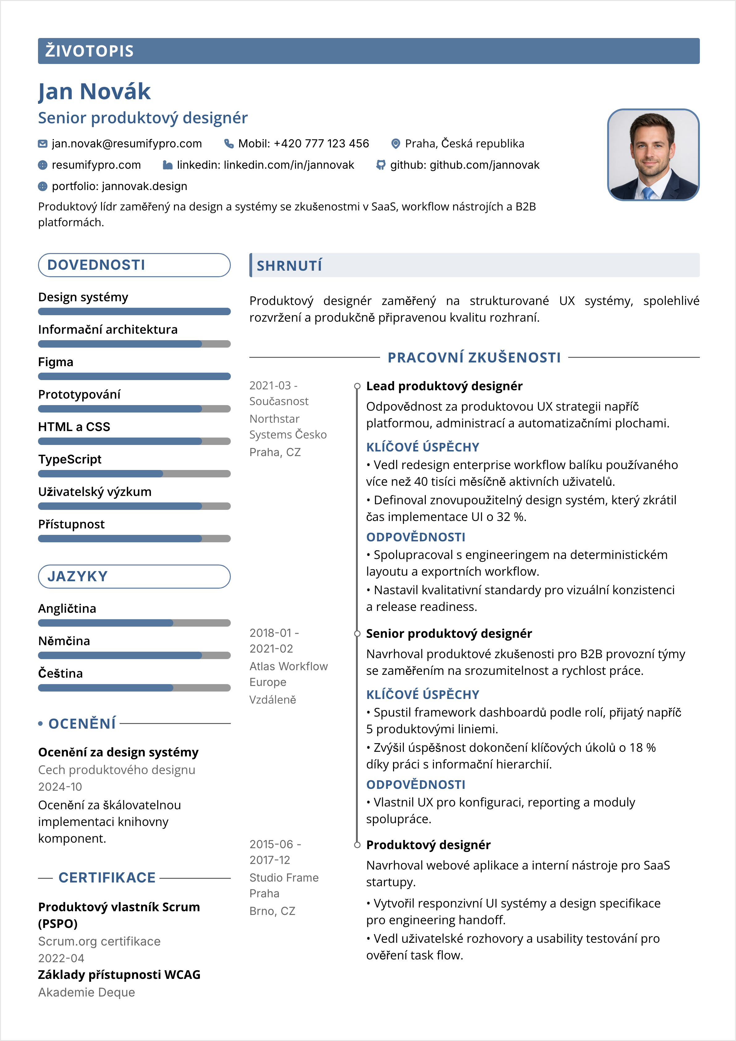 Moderní Dvousloupcový - Náhled