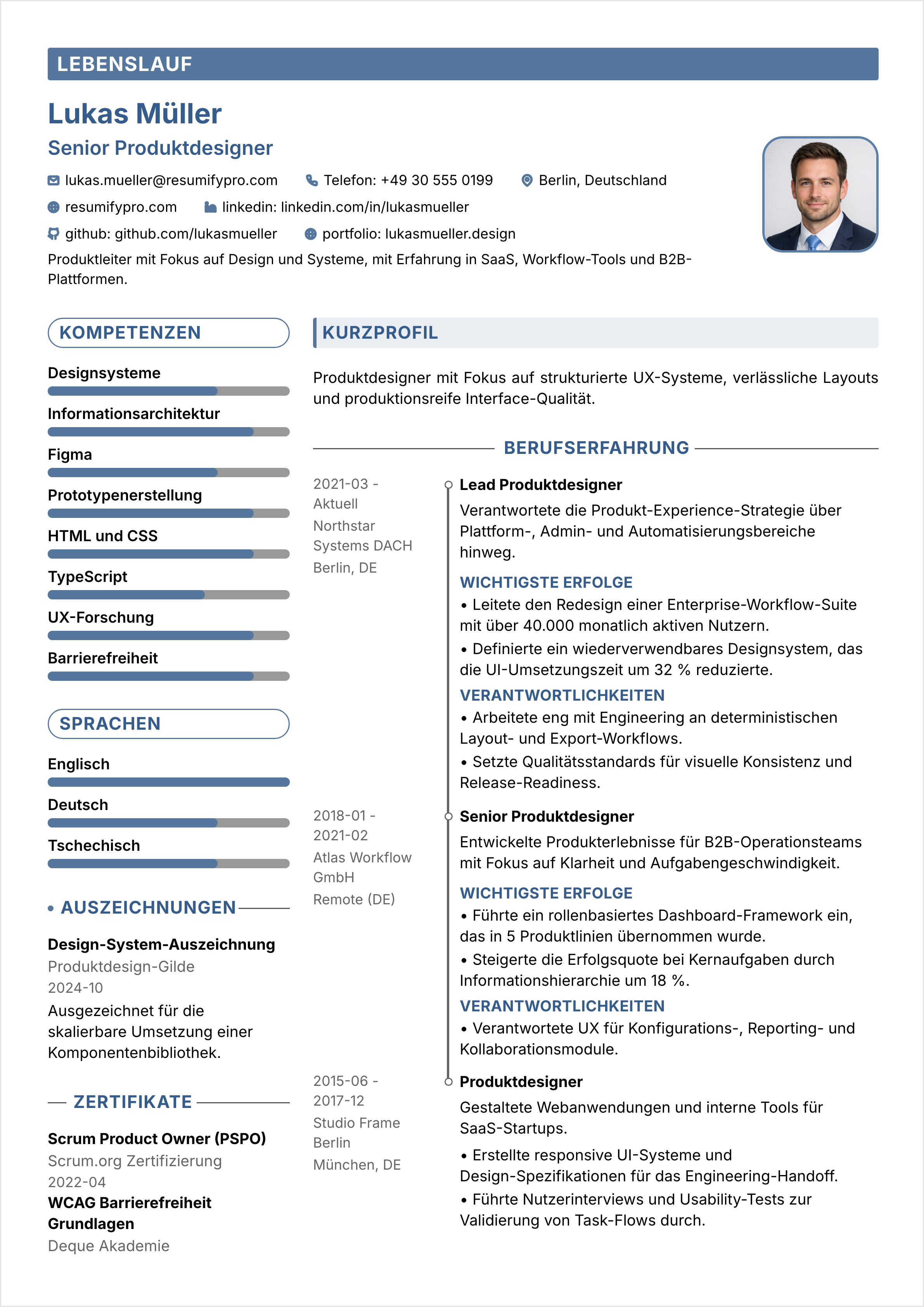 Modern Zweispaltig - Vorschau