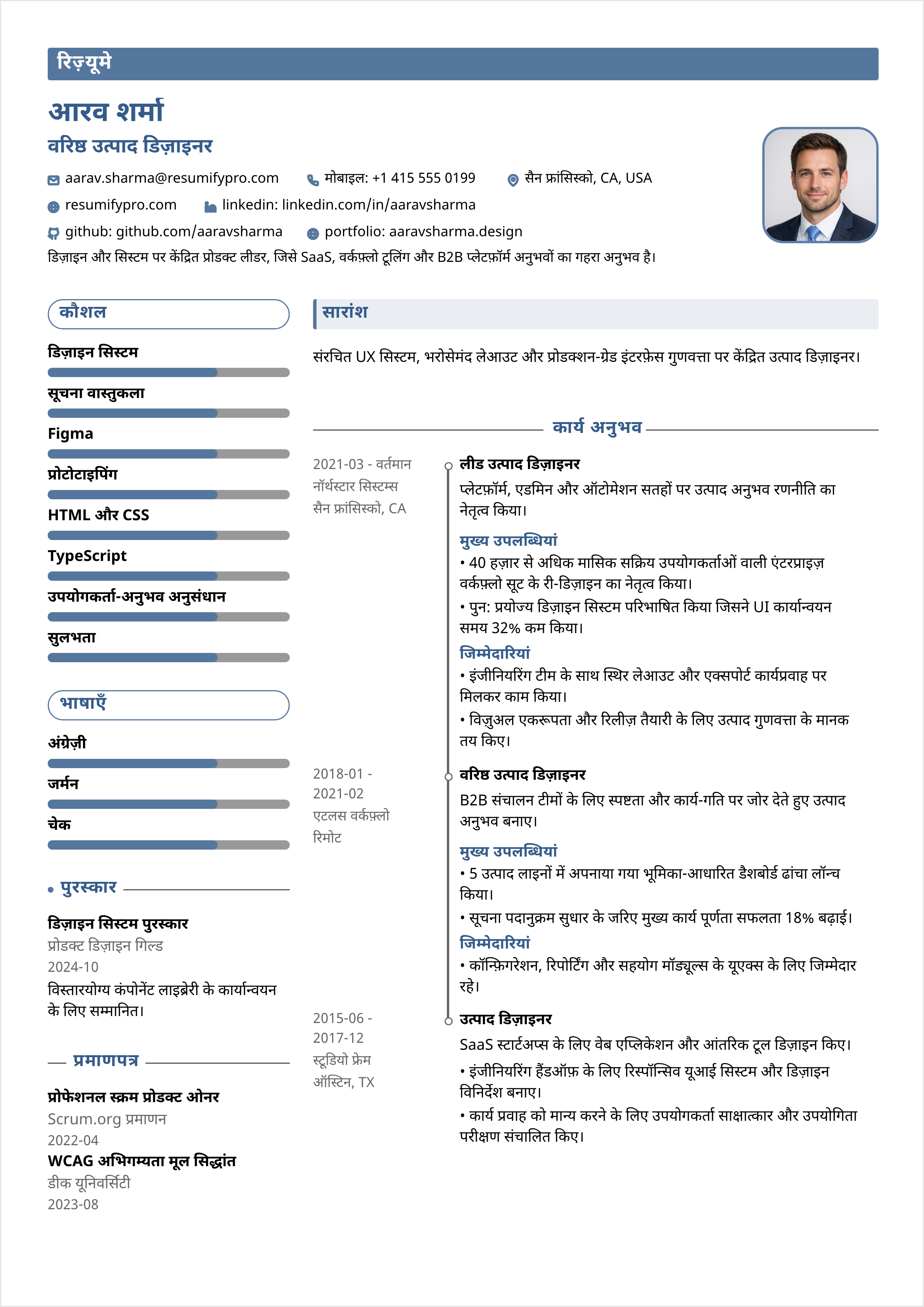आधुनिक दो कॉलम - पूर्वावलोकन